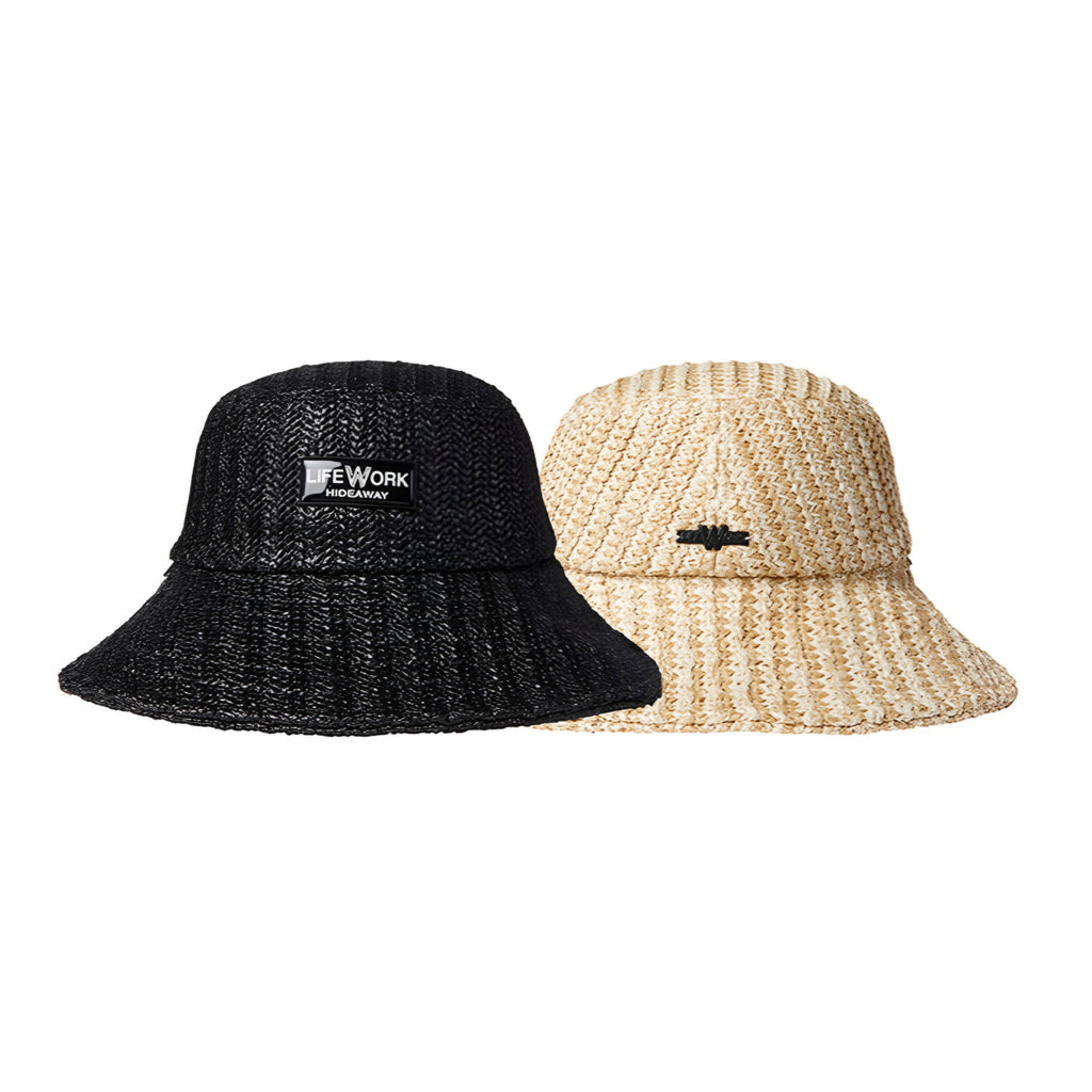 Life Work Korea Rattan Webbing Raffia Bucket Hat