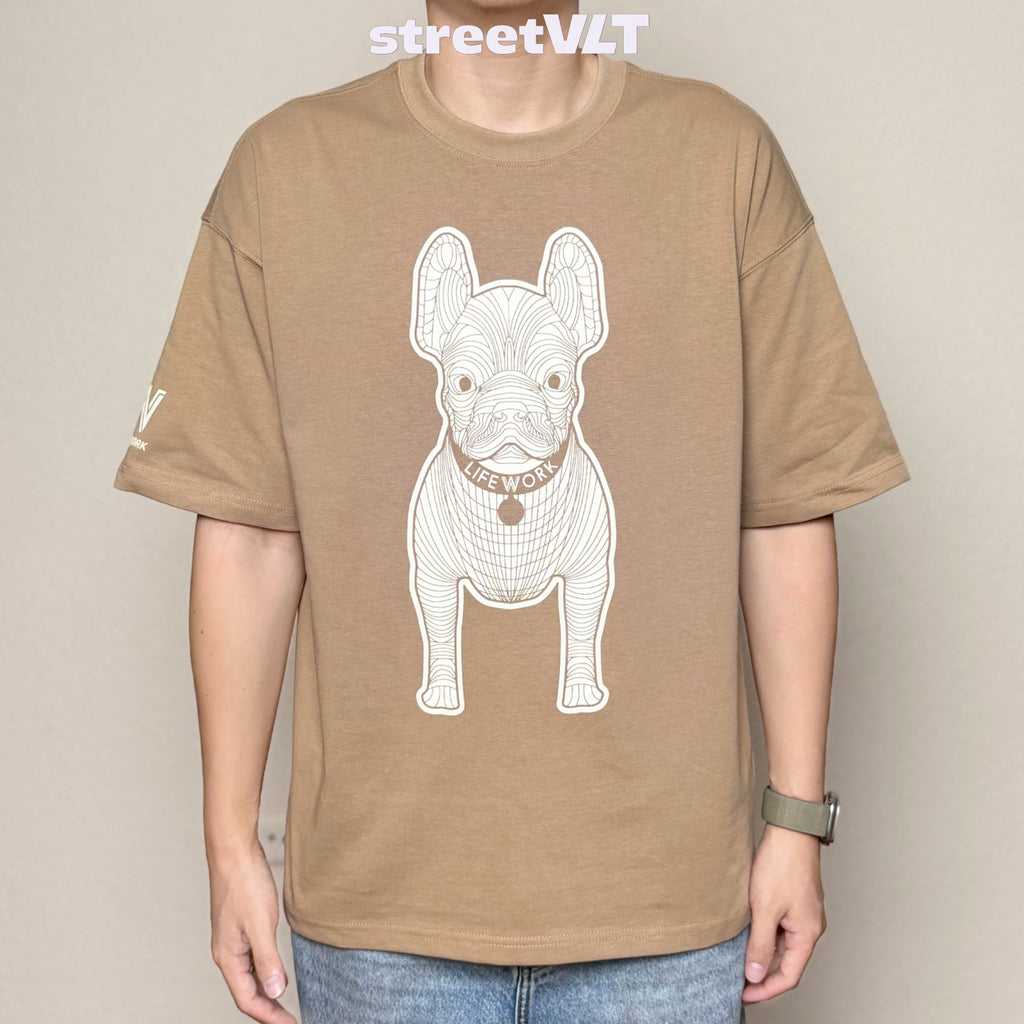 Life Work Korea Silket Big Radog 26 Dark Beige Tee