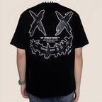 Ricky is Clown Shadow Claw Leopard Embroidered Leather Tee