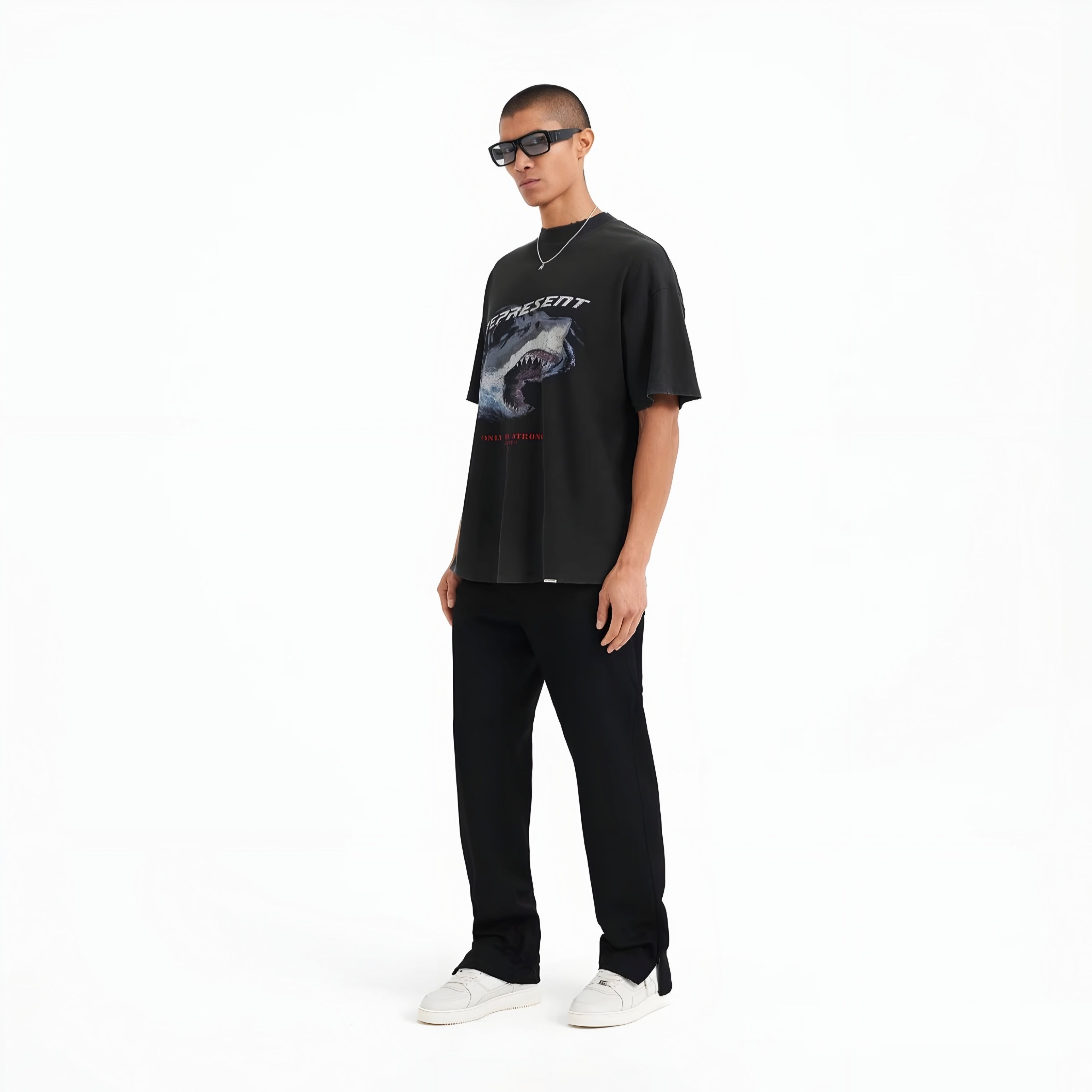 Represent UK Only The Strong Survive Vintage Black Tee
