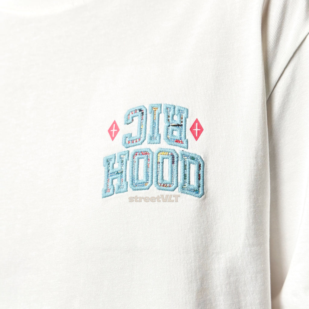 Ricky is Clown Sky Blue Tribe Patchwork Embroidered Tee