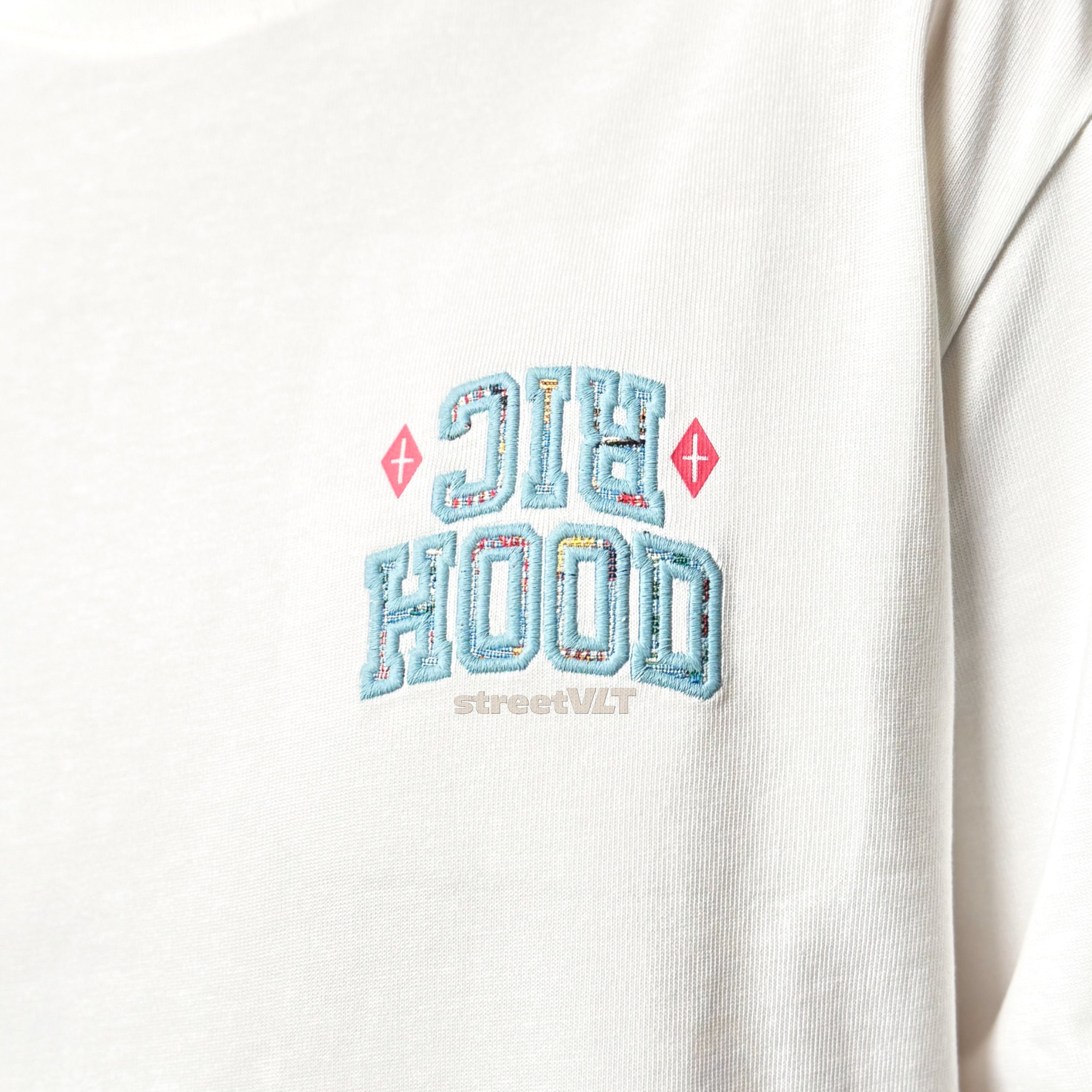 Ricky is Clown Sky Blue Tribe Patchwork Embroidered Tee