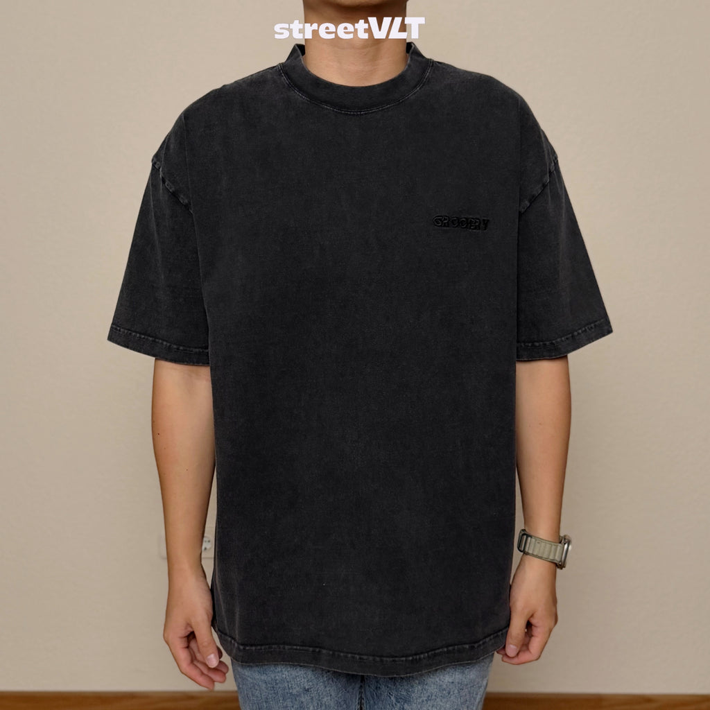 Gro Grocery x Roaring Century Washed  Graphic Invoice Tee