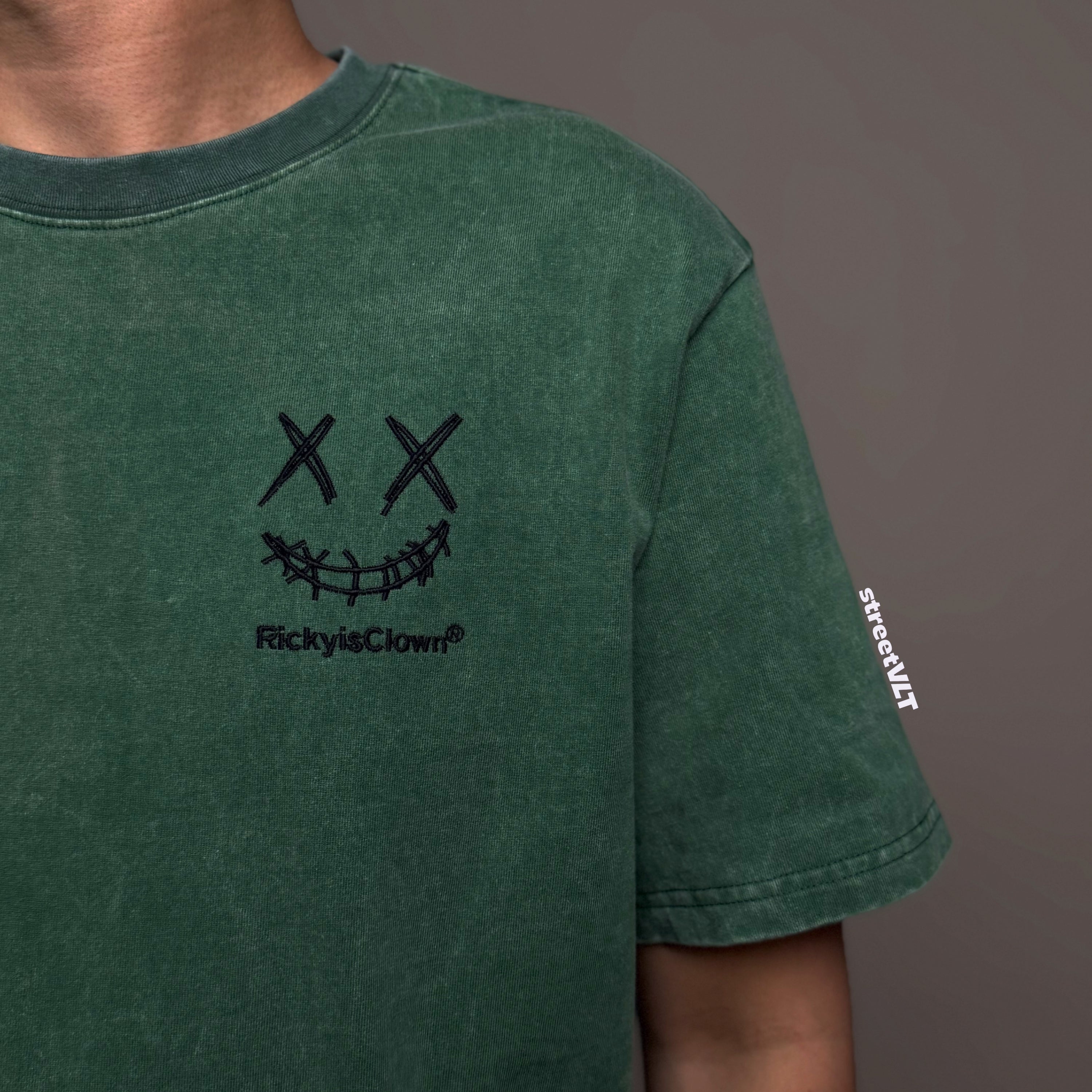 RIC Ricky is Clown Black Mamba Washed Dark Green Tee Original