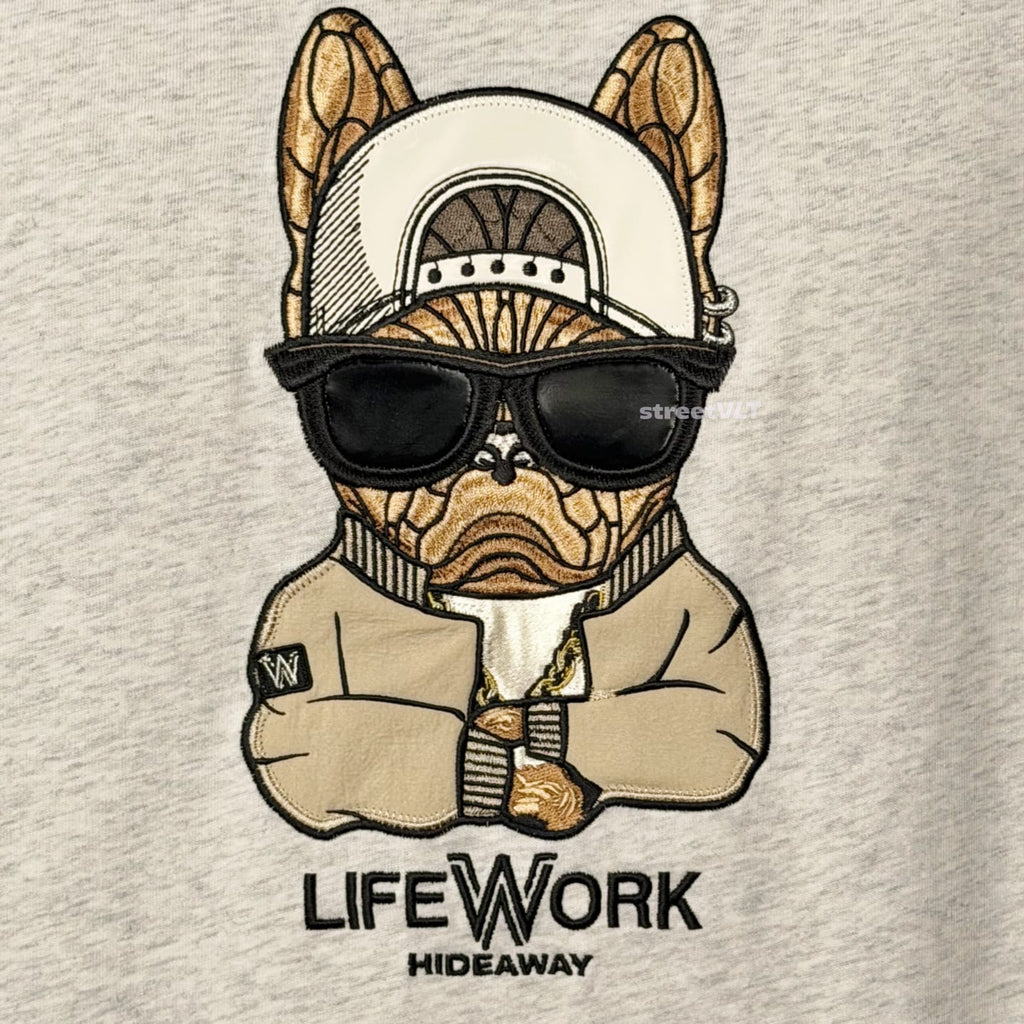 Life Work Korea Cross Arm Hipdog Applique Tee
