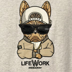 Life Work Korea Cross Arm Hipdog Applique Tee