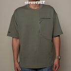 Life Work Korea Waffle Style Front Pocket Zipper Tee