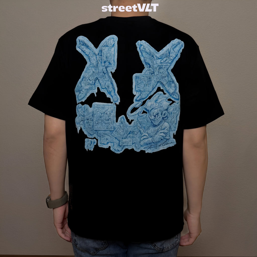 Ricky is Clown Ice Blue Embossed Tee
