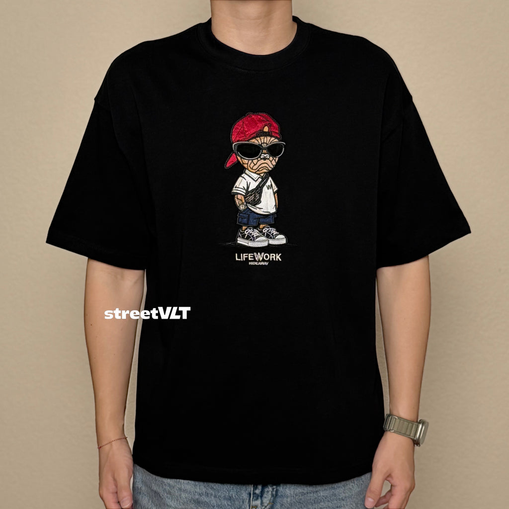 Life Work Korea Snapback Hipdog Tee