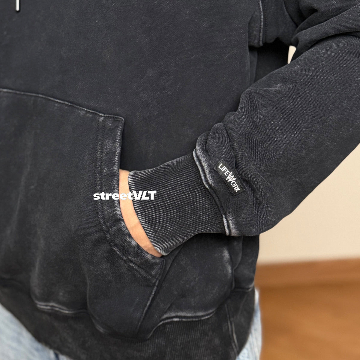 Life Work Korea Vintage Graphic Hoodie