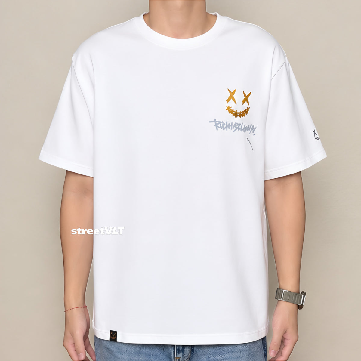 RIC Ricky is Clown Gold Powder Dragon Embroidered Tee