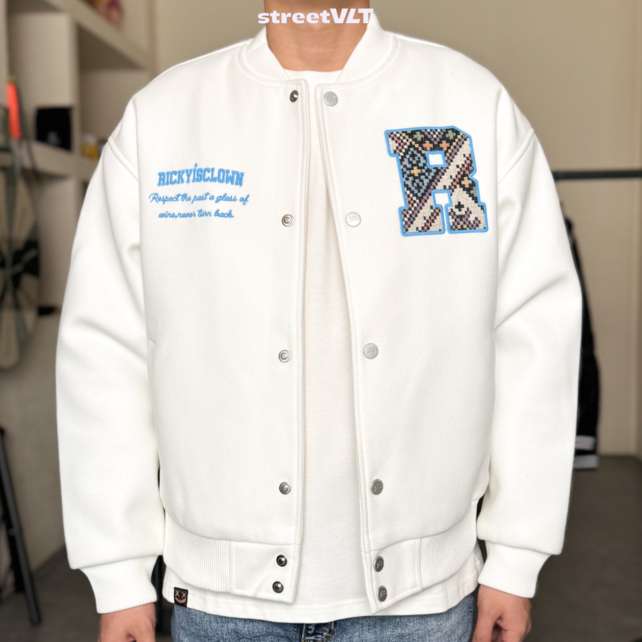 Ricky is Clown Labyrinth Ethnic Varsity Jacket