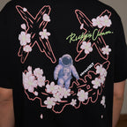 Ricky Is Clown Floral Shadows Weave Through Torn Smiley Tee