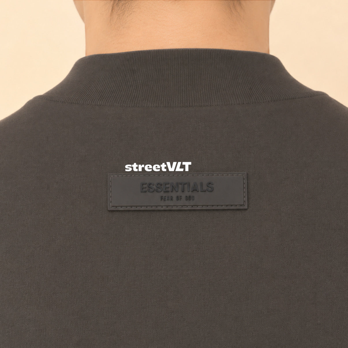 Essentials Off Black Long Sleeve Crewneck Tee