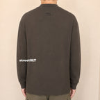 Essentials Off Black Long Sleeve Crewneck Tee