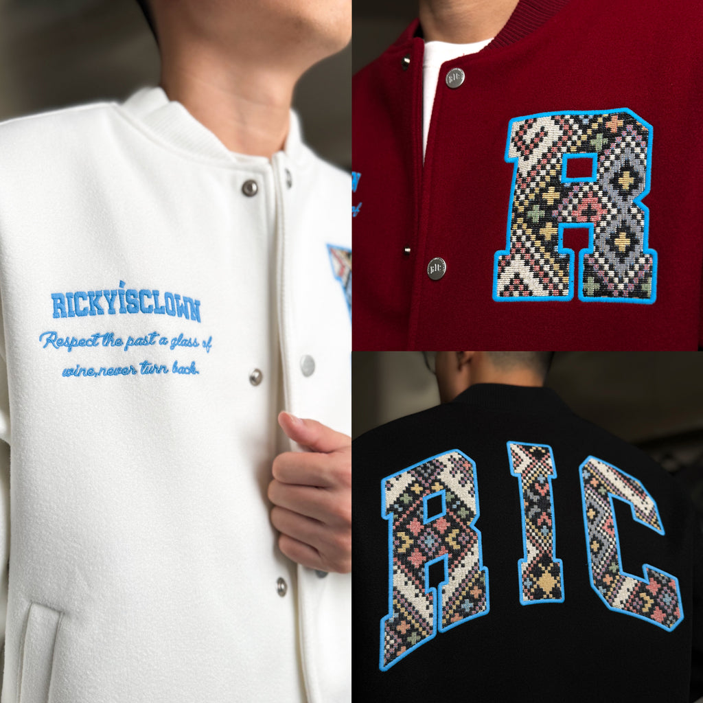 Ricky is Clown Labyrinth Ethnic Varsity Jacket