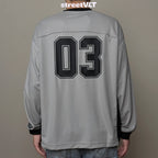 Life Work Korea Mesh block V-neck Jersey Tee