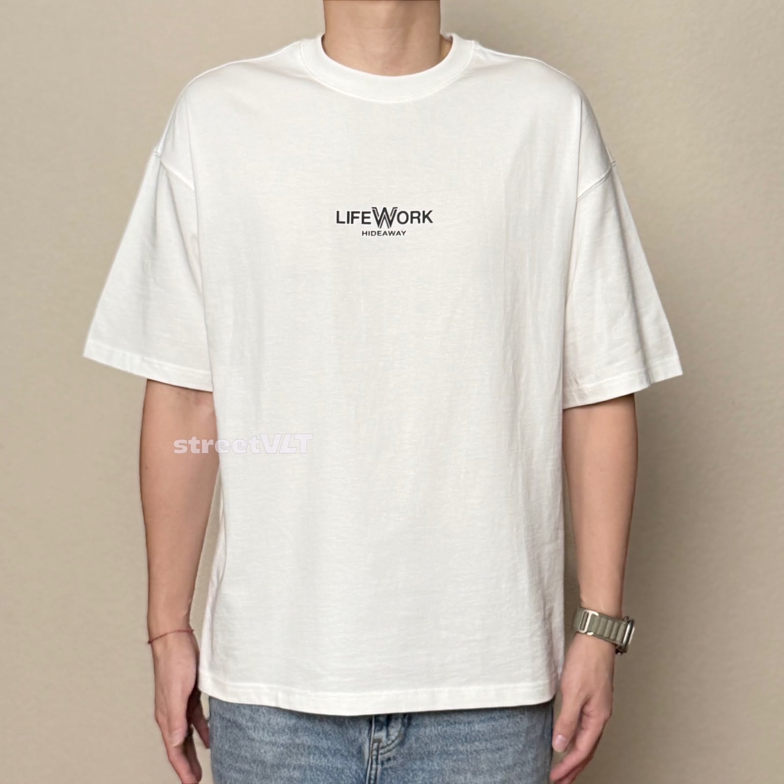 Life Work Korea Basic Small Logo Washed Tee