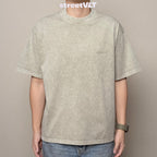 Gro Grocery Basic Washed Boxy Grey Olive Tee