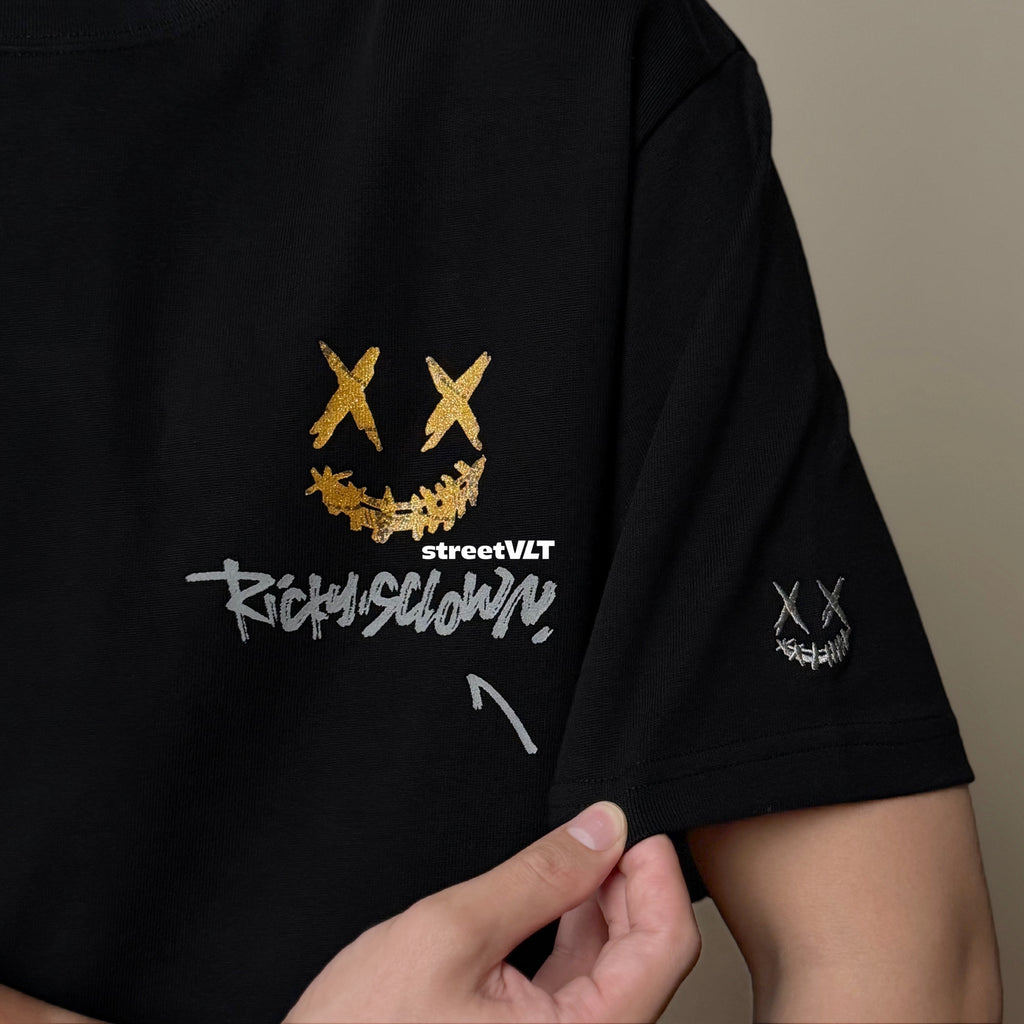 Ricky is Clown Gold Powder Dragon Embroidered Tee