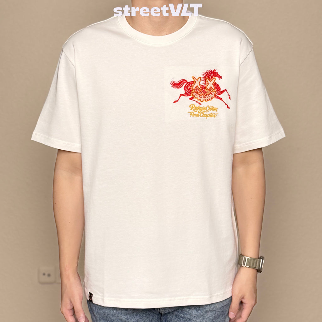 Ricky is Clown Papercut Horse Applique Embroidery Tee