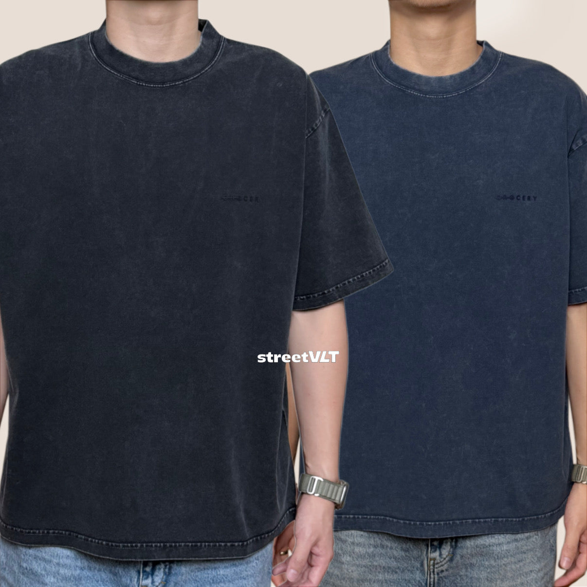 Gro Grocery Basic Washed Boxy Tee