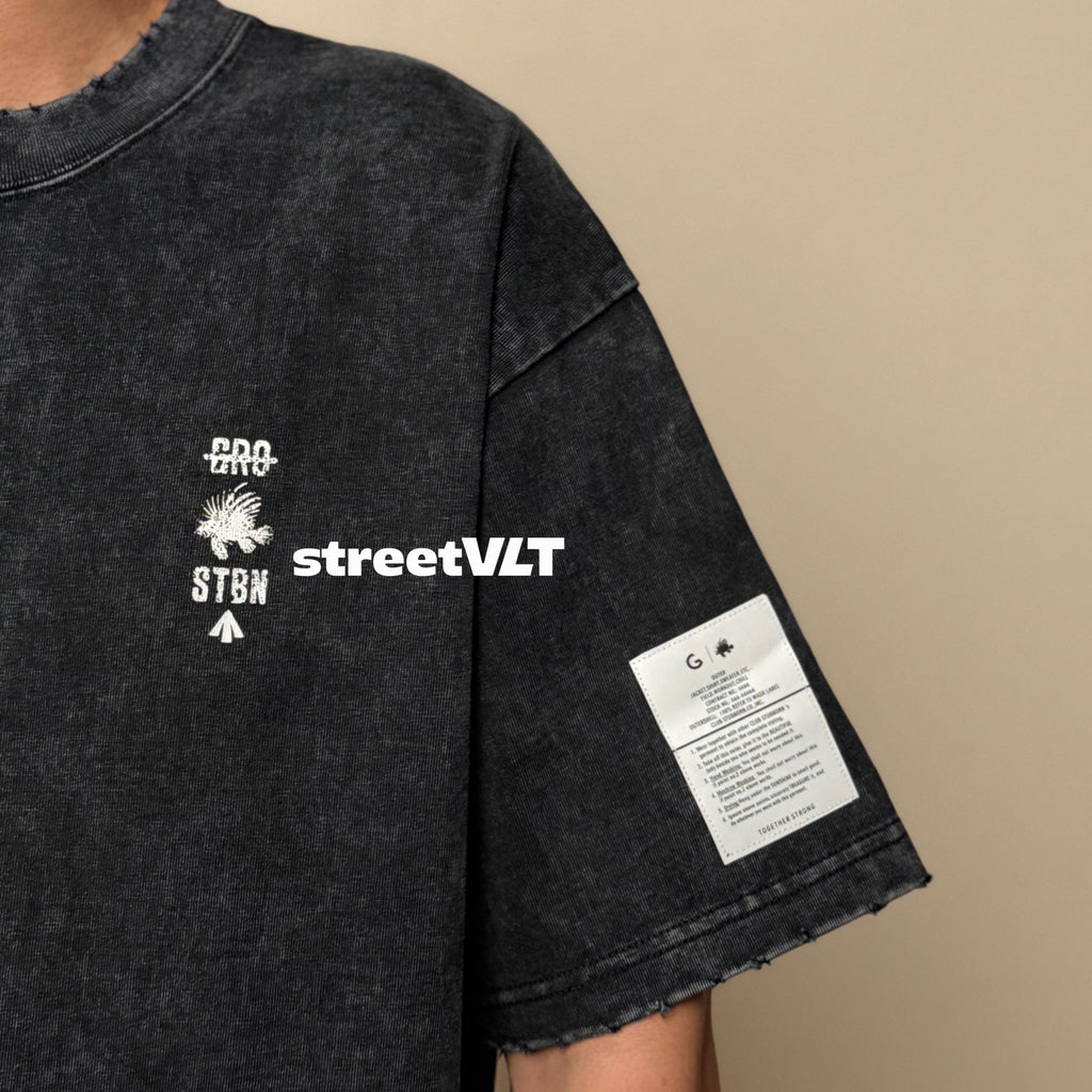 Gro Grocery X Club Stubborn American Girl Graphic Boxy Washed Tee