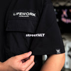 Life Work Korea Woven Pocket Embroidered Tee