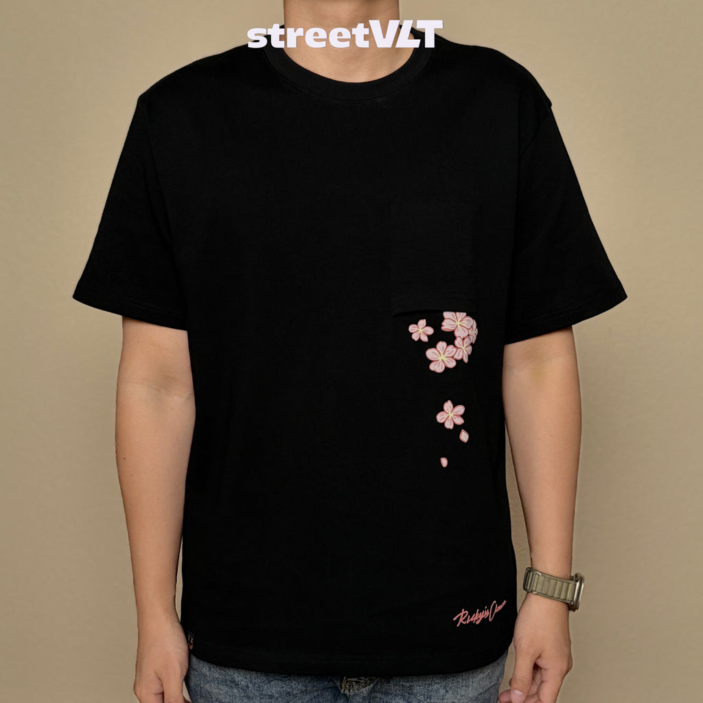 Ricky Is Clown Floral Shadows Weave Through Torn Smiley Tee