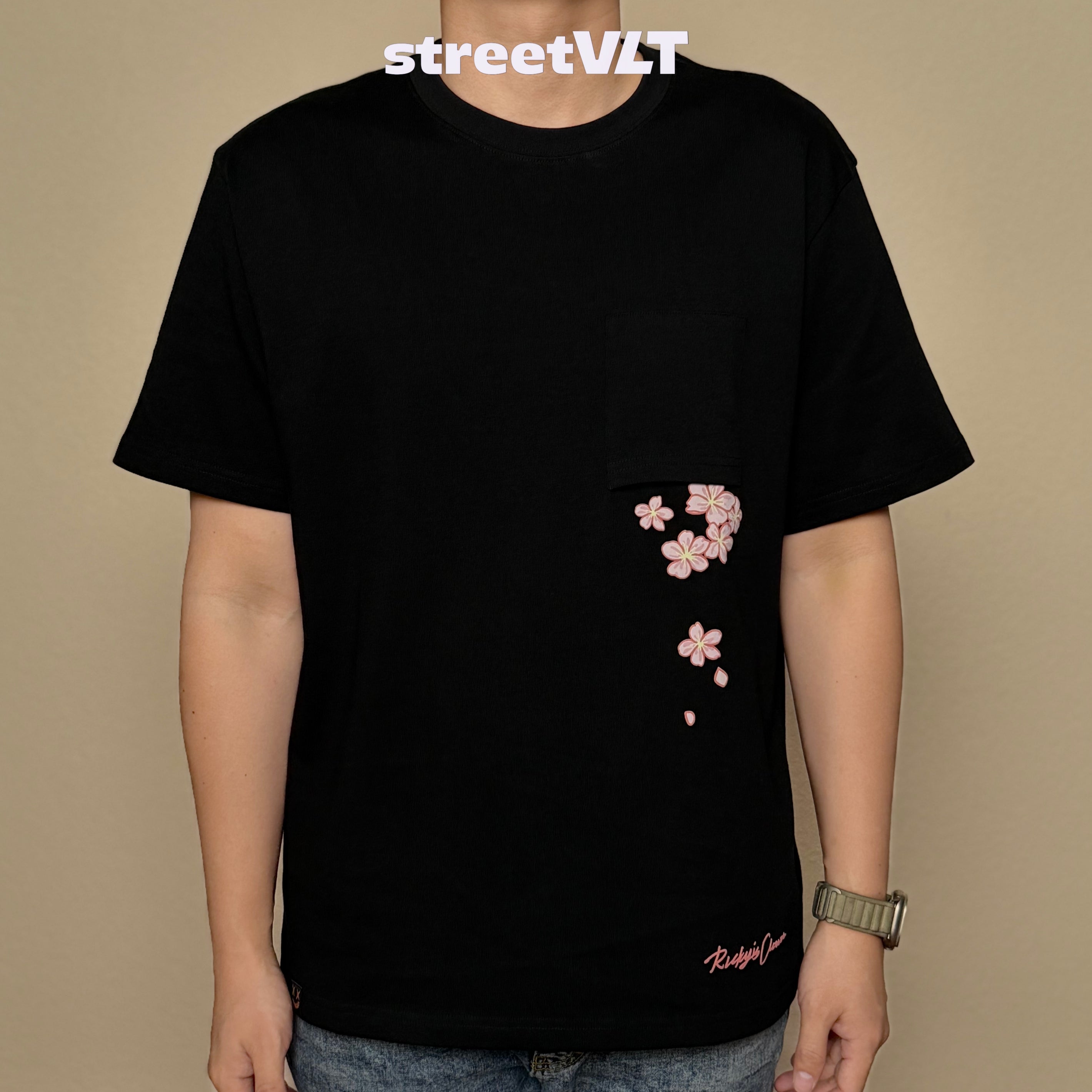 Ricky Is Clown Floral Shadows Weave Through Torn Smiley Tee