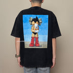 Gro Grocery Pixel Red Boots Washed Tee