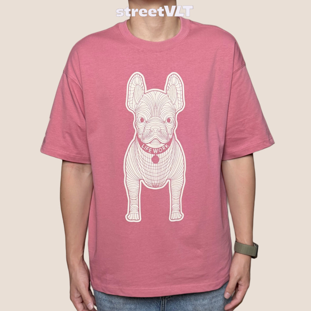 Life Work Korea Silket Big Radog Pink Tee Lifework Original