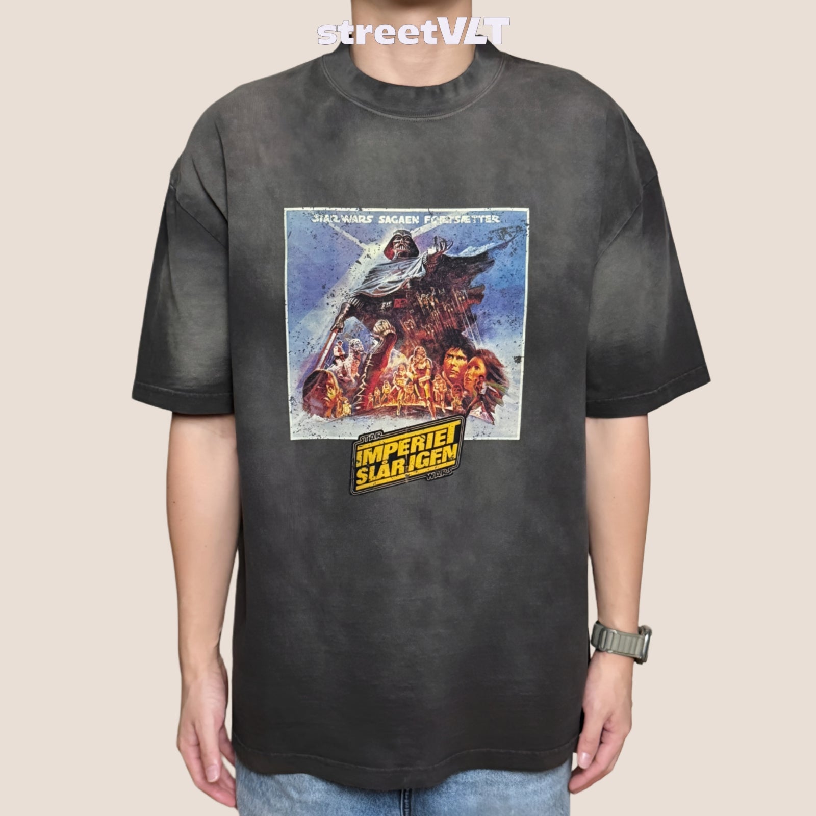 Gro Grocery Star Wars The Emperor Strikes Back 1980 Poster Washed Tee