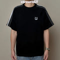 Ricky is Clown Raglan Chain Stripes Embroidered Tee