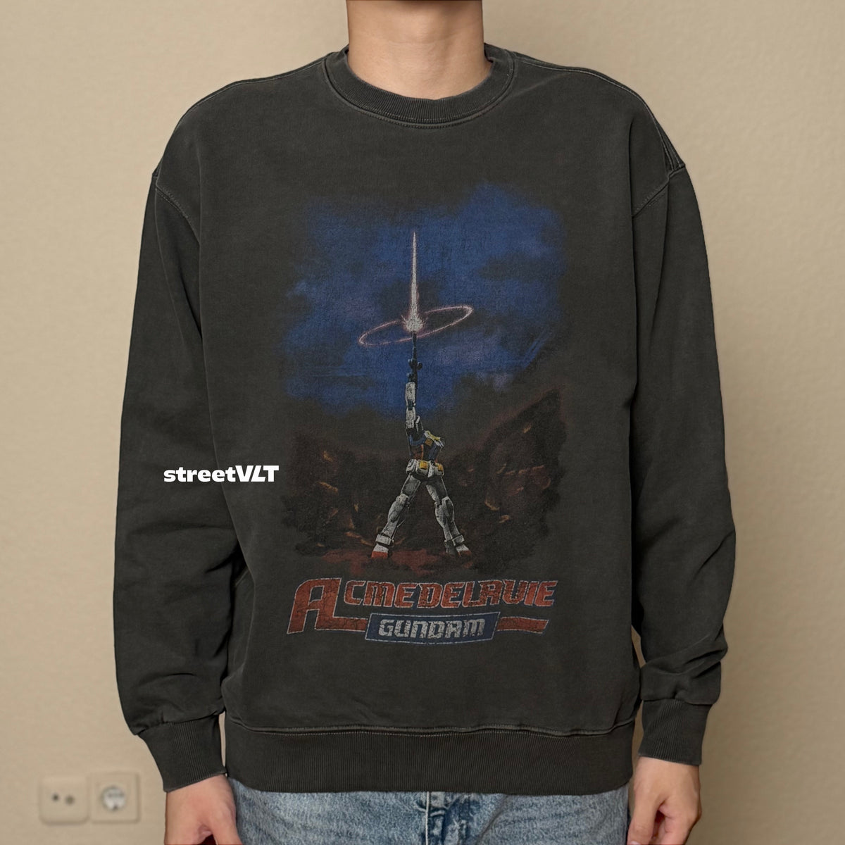 ADLV Mobile Suit Gundam Last Shooting Pigment Washing Sweatshirt Acme De La Vie