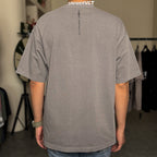 Life Work Korea Washed Small Logo Silicone Radog Grey Tee