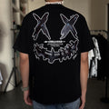 Ricky is Clown Shadow Claw Leopard Embroidered Leather Tee