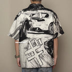 Gro Grocery Tarmac Initial D 86 vs FD Short Sleeve Shirt