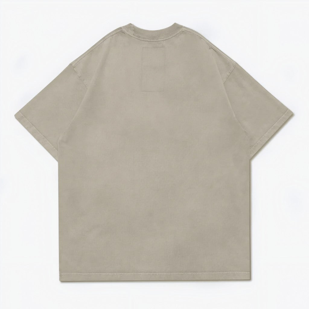 Gro Grocery Basic Washed Boxy Grey Olive Tee