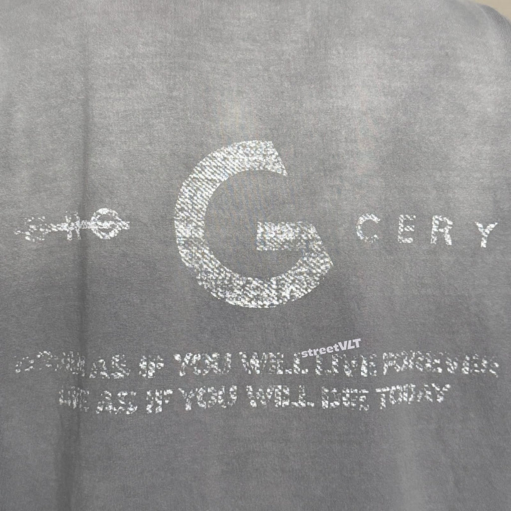 Gro Grocery Dirty Washed Painted Slogan Tee