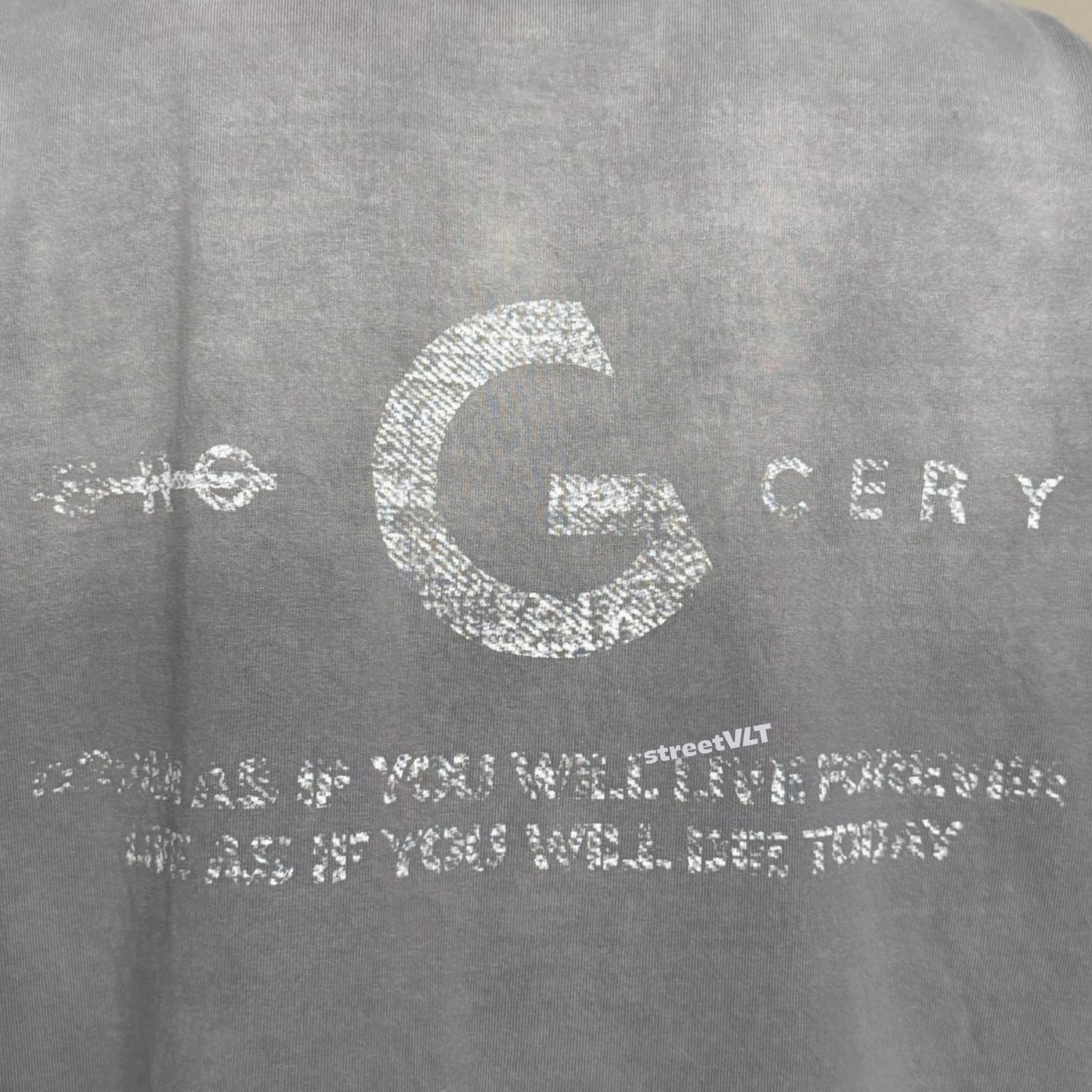 Gro Grocery Dirty Washed Painted Slogan Tee