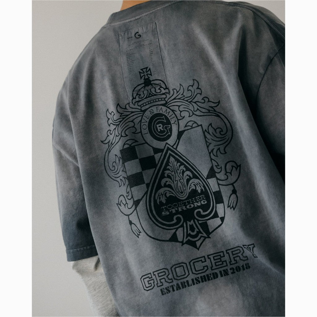 Gro Grocery x Katol Grocommunity Emblem Dirty Washed Invoice Tee
