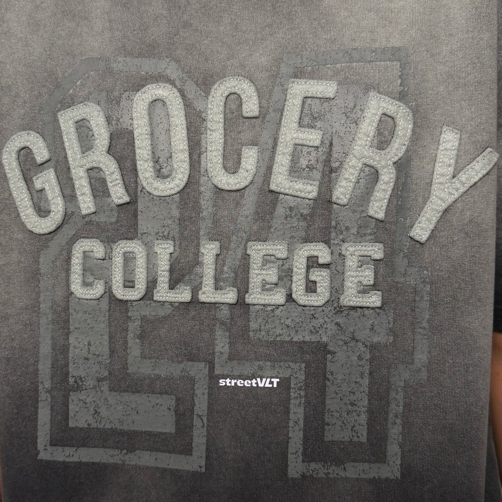 Gro Grocery Washed College Patchwork Sun Faded  Tee