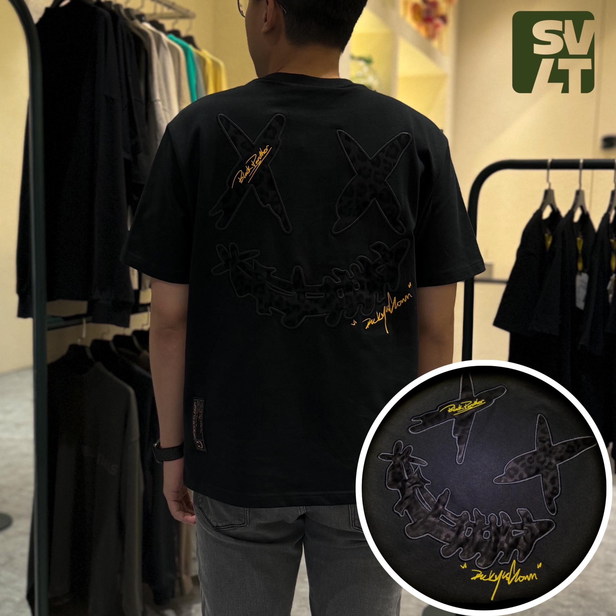 RIC Ricky is Clown Panther Puzzle Leather Mamba Tee Original