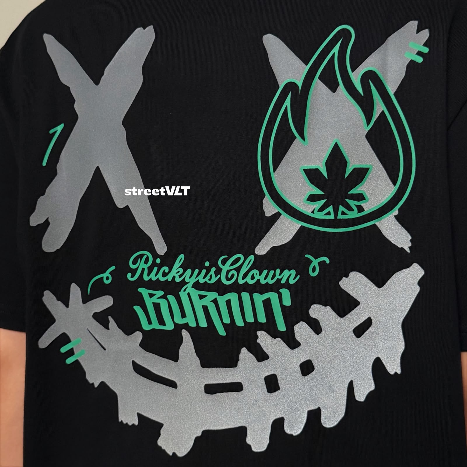 Ricky is Clown Day Dormant Night Burning Glow Reflective Tee
