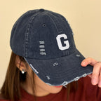 Gro Grocery G Logo Vintage Distressed Cap