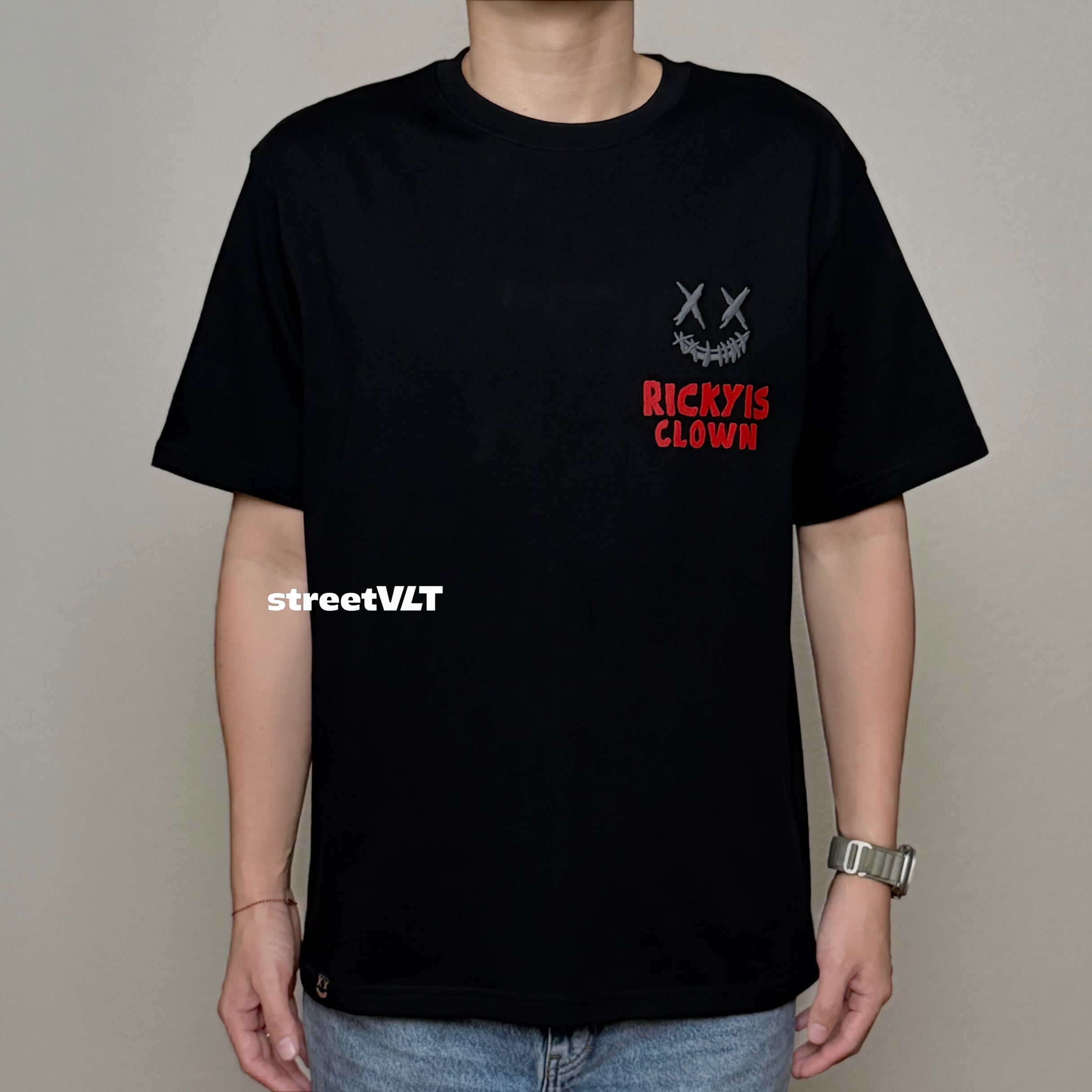 Ricky is Clown Circus Embroidered Tee
