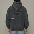 ADLV Border Line Basic Logo Washing Hoodie Acme De La Vie