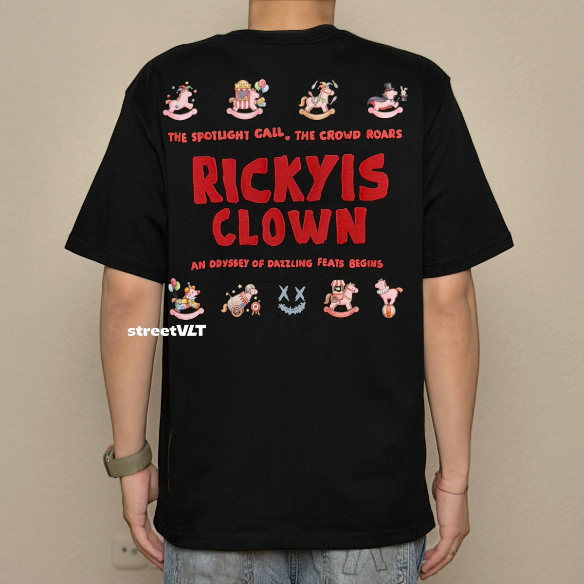 Ricky is Clown Circus Embroidered Tee