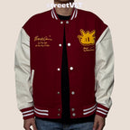 Ricky is Clown Pineapple Head Towel Basebal Red Varisty Jacket